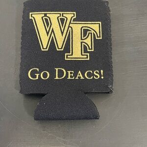 Black and Gold WF Can Cooler Wake Forest Magnetic Koozie